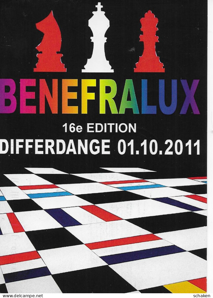 Luxemburg 2011 FDC; Chess Benefralux Differdange - Gebraucht
