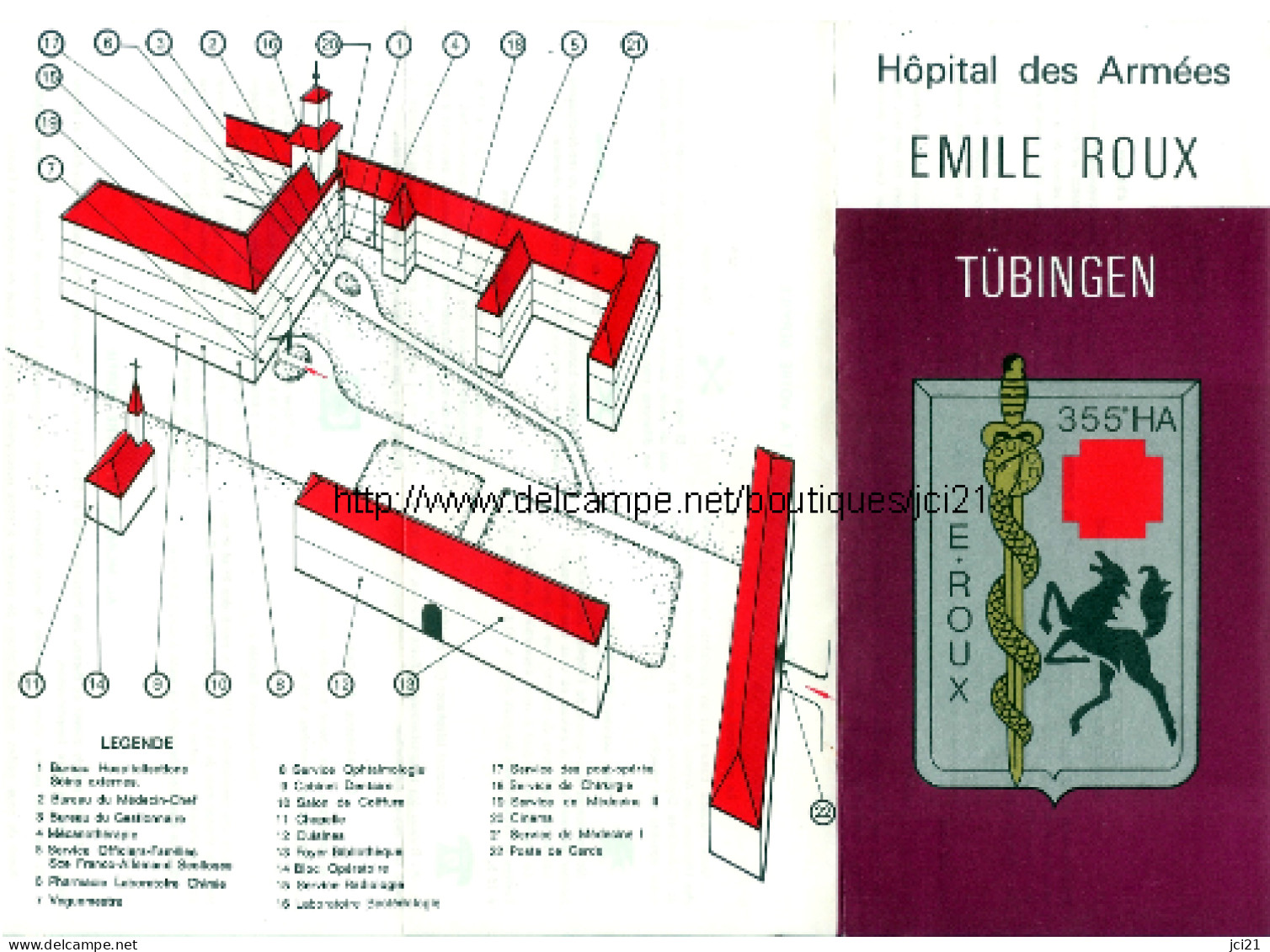 SERVICE DE SANTE - 355° Hôpital Des Armées "Emile ROUX" TÜBINGEN (FFA)- REPRODUCTION_m81 - Dokumente
