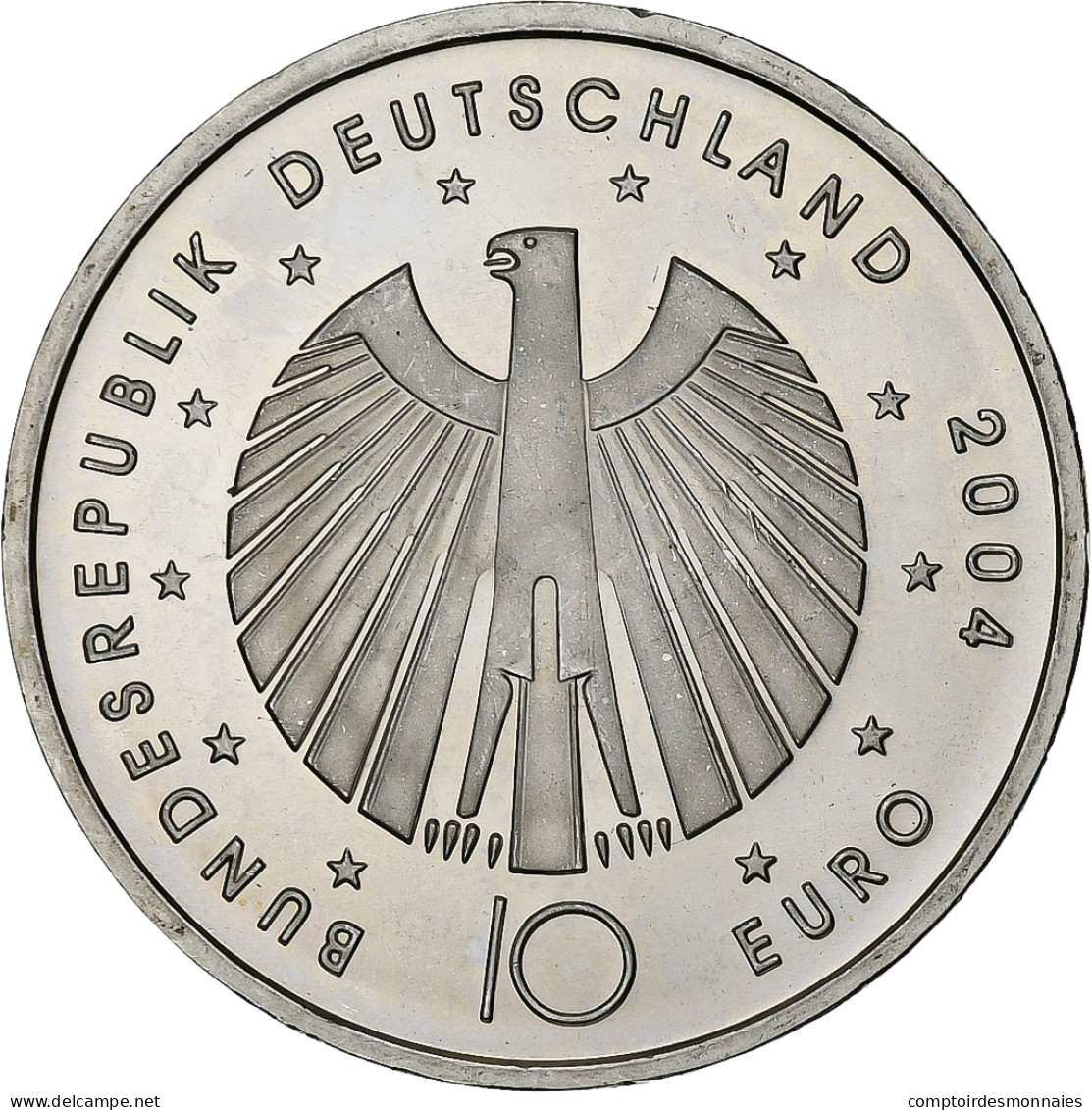 République Fédérale Allemande, 10 Euro, 2004, Stuttgart, Argent, SUP+, KM:229 - Duitsland