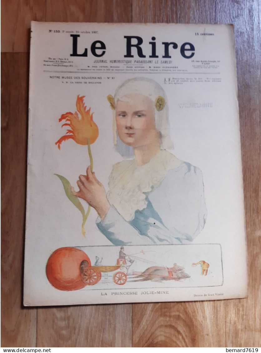 Journal Humoristique - Le Rire N°155 -   Annee 1897 - Dessin J Veber -  Fau -  Sm  La Reine De Hollande  - Wilhelmine - 1850 - 1899