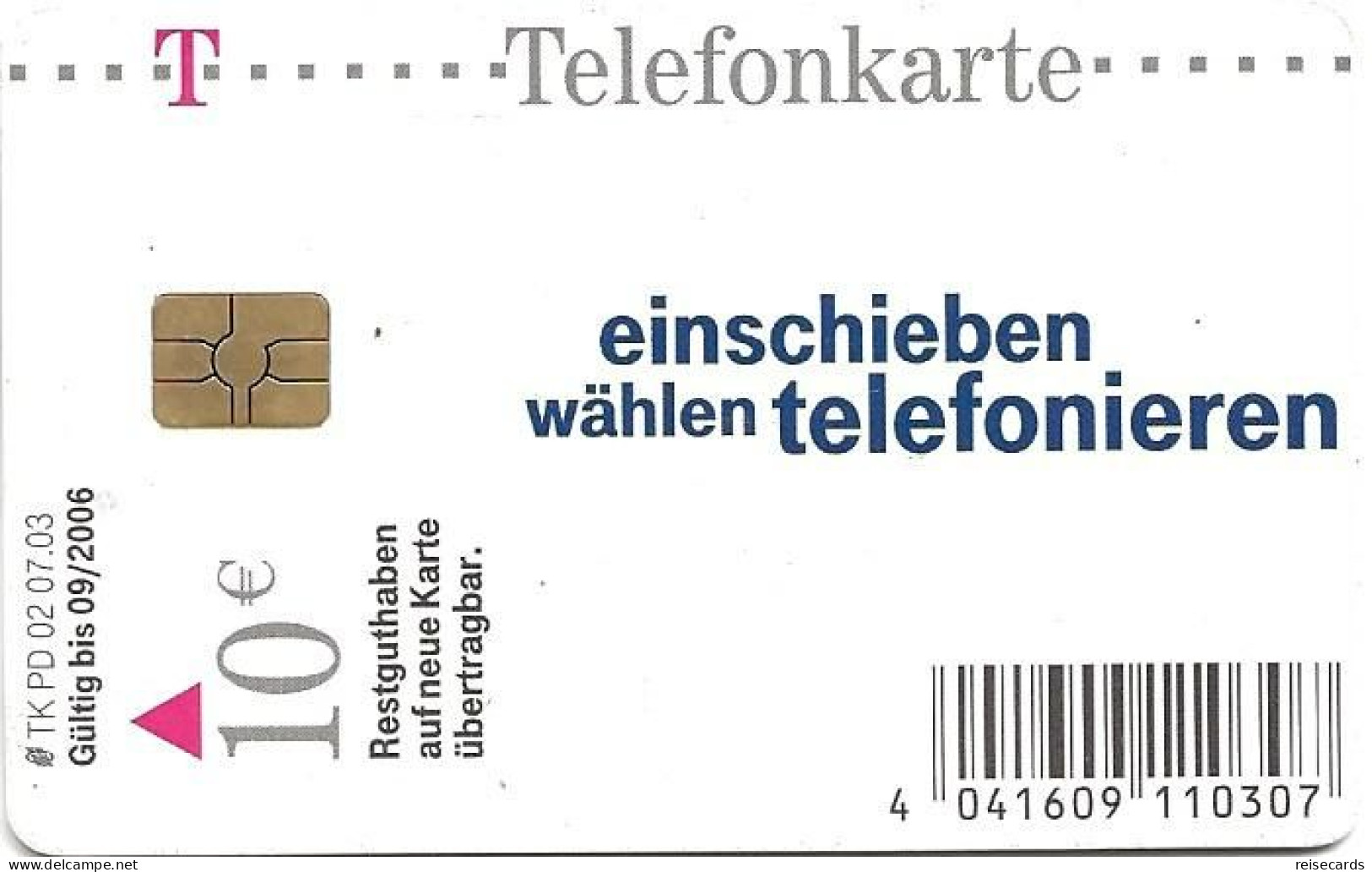 Germany: Telekom PD 02 07.03 Einschieben Wählen Telefonieren - P & PD-Series : Guichet - D. Telekom
