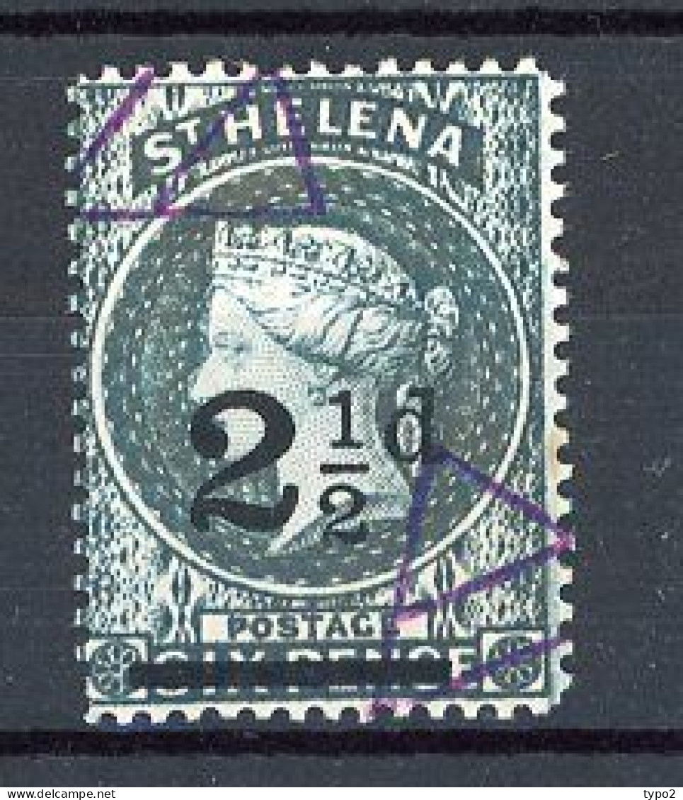 ST. HELENA  Yv. N° 15 Fil CA   (o)   2 1/2p Bleu Oblitération Annulation  Cote  5 Euro BE   2 Scans - Other & Unclassified