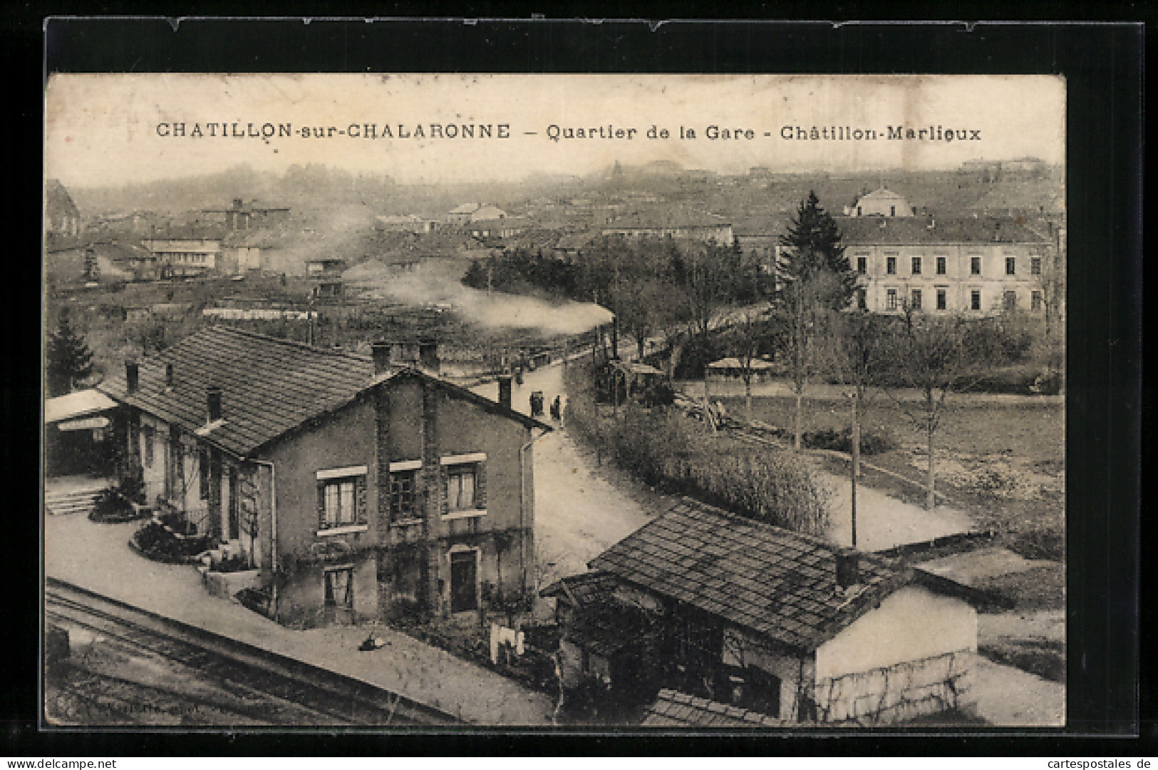CPA Chatillon-sur-Chalaronne, Quartier De La Gare, Chatillon-Marlieux  - Châtillon-sur-Chalaronne