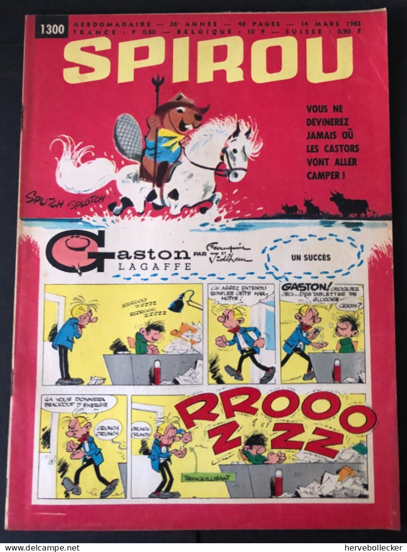 Spirou Hebdomadaire N° 1300 - 1963 - Spirou Magazine