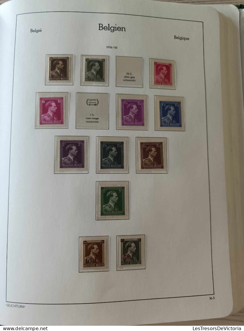 Album de Timbres - Belgique de 1849 à 1944 - Incomplet - Neufs