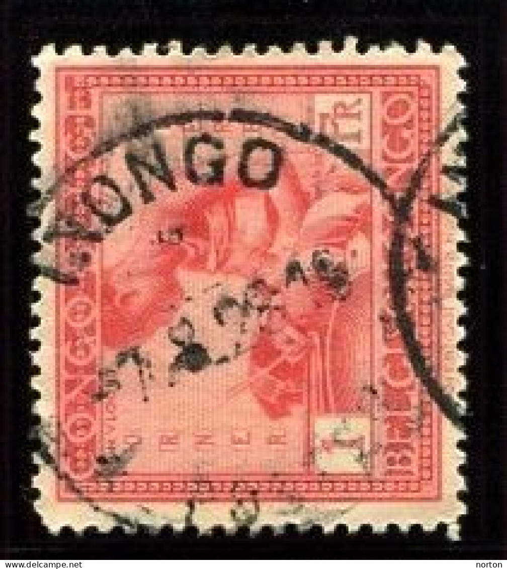 Congo Inongo Oblit. Keach 7A1 Sur C.O.B. 128 Le 07/08/1928 - Usati