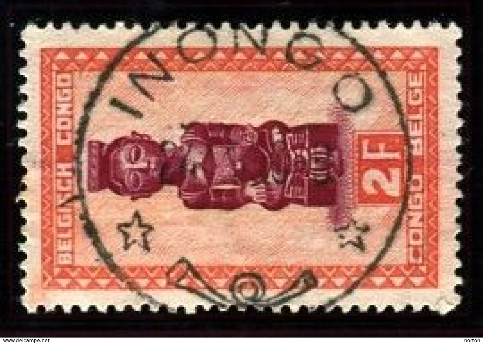 Congo Inongo Oblit. Keach 8A2 Sur C.O.B. 287 Le 24/11/1950 - Gebraucht