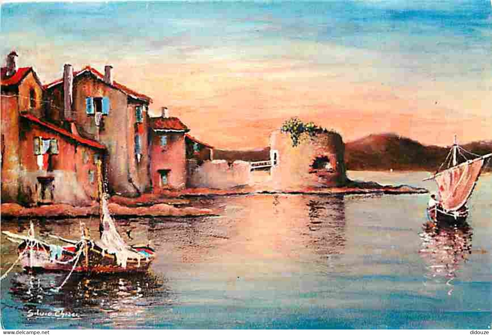 Art - Peinture - Silvio Chisei - Saint Tropez - CPM - Voir Scans Recto-Verso - Malerei & Gemälde