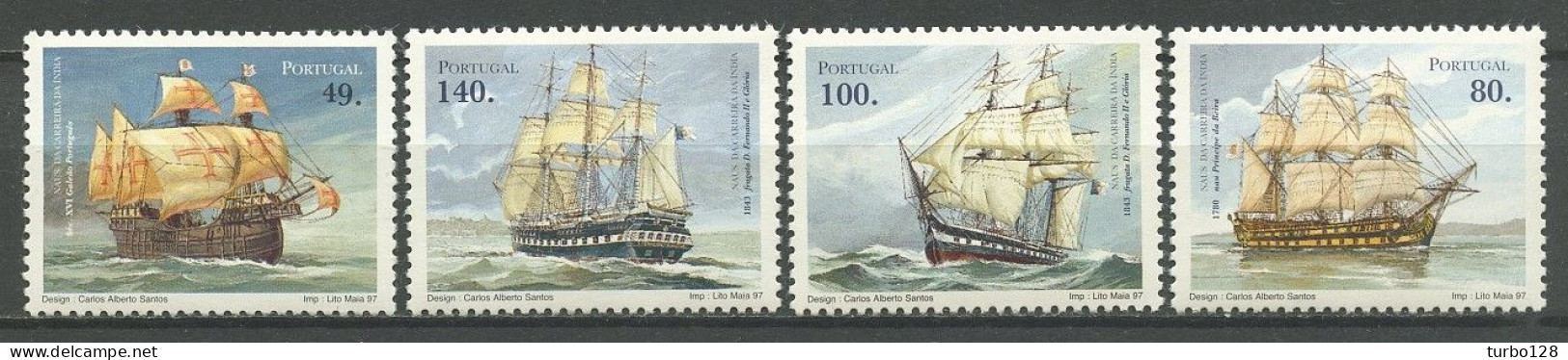 PORTUGAL 1997 N° 2146/2149 ** Neufs MNH Superbes Bateaux Boats Voiliers Sailboat Route Des Indes  Galion Transports - Unused Stamps