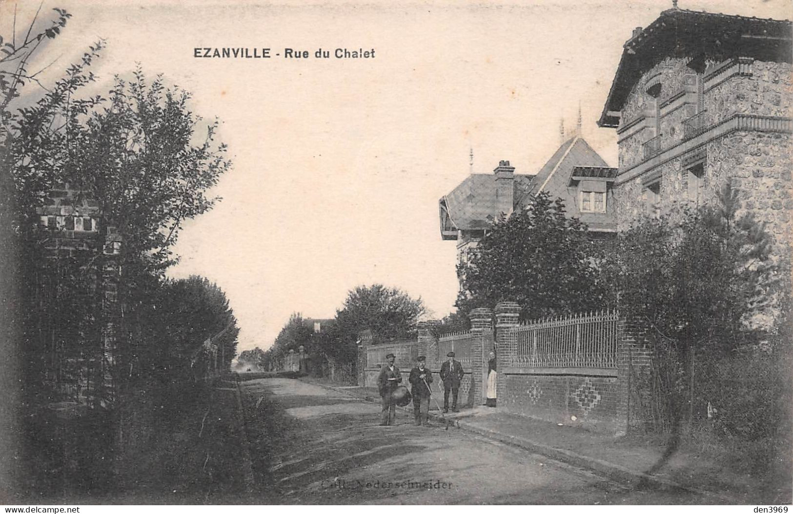 EZANVILLE (Val-d'Oise) - Rue Du Chalet - Tambour De Ville - Ecrit 1918 (2 Scans) - Ezanville