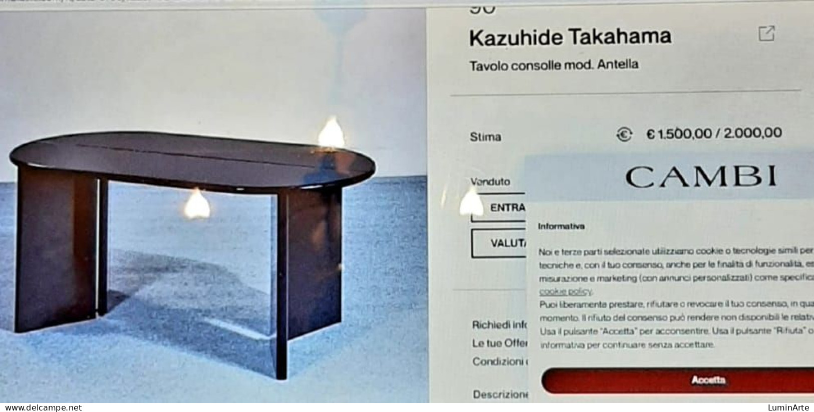 Takahama K. -RARE Table -Consolle Flexible, Anni '70 - Mesas Y Veladores