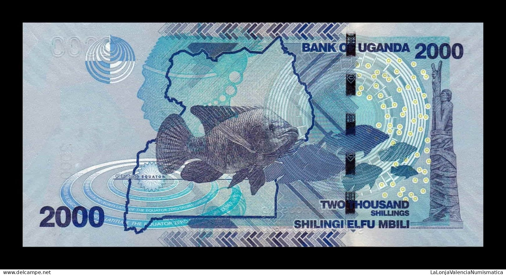 Uganda 2000 Shillings 2010 Pick 50a Sc Unc - Uganda