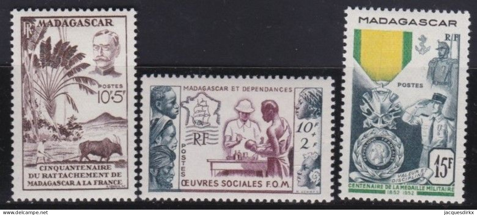 Madagascar   .  Y&T   .      3  Timbres     .       *    .      Neuf Avec Gomme - Ongebruikt