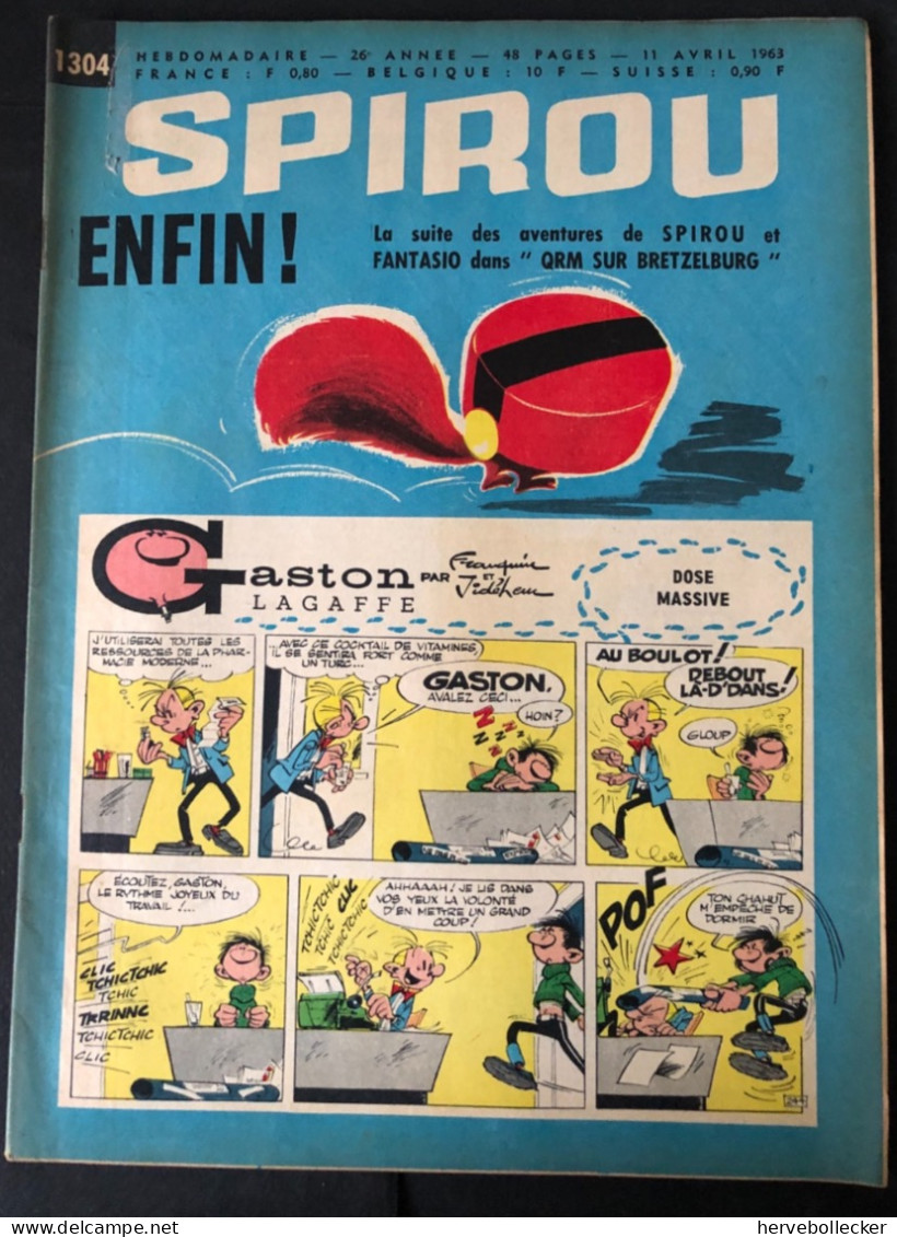 Spirou Hebdomadaire N° 1304 - 1963 - Spirou Magazine