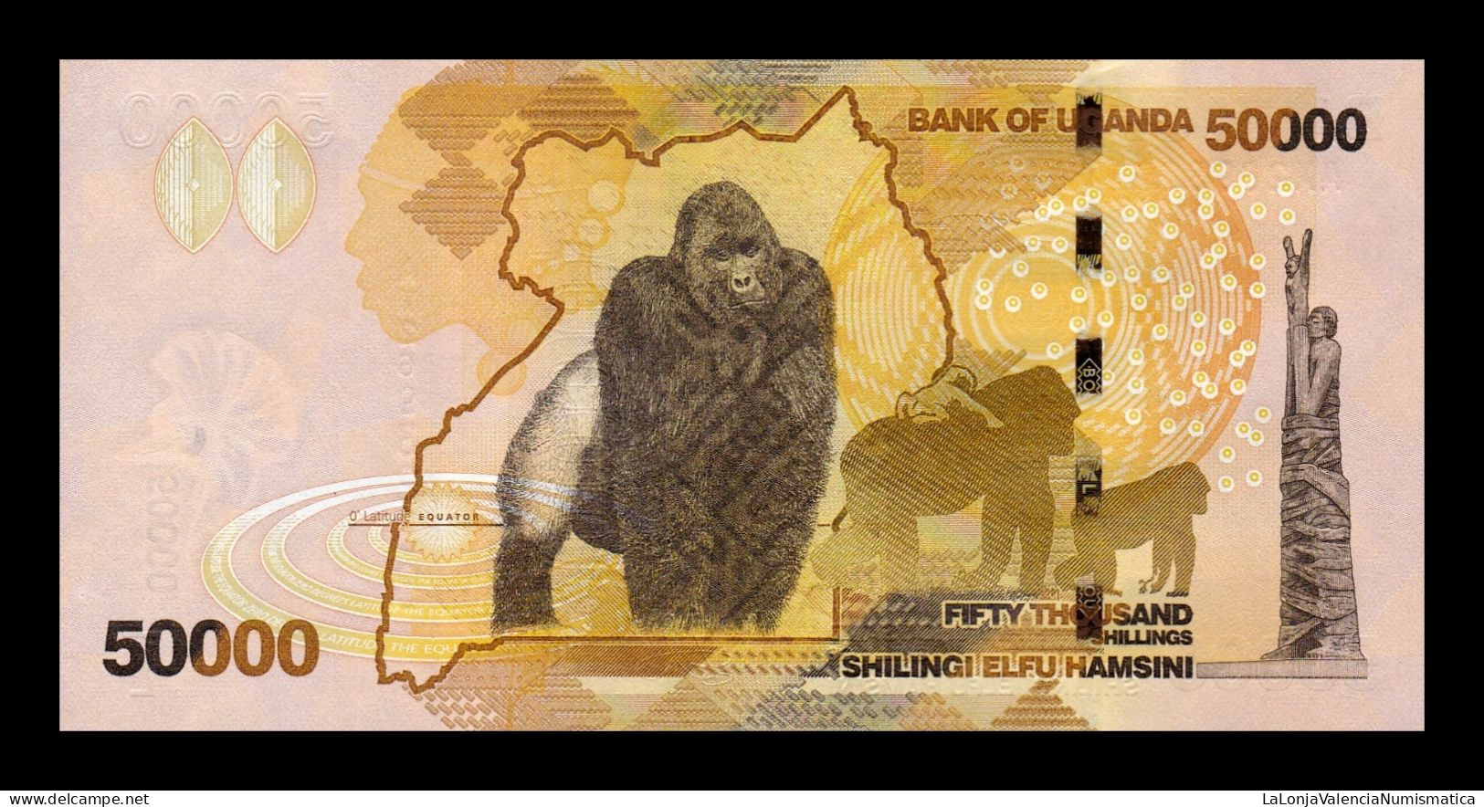 Uganda 50000 Shillings 2021 Pick 54d Sc Unc - Uganda