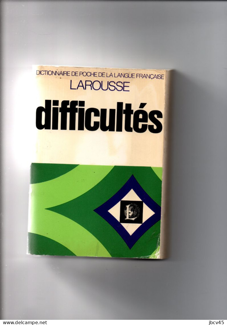 Dictionnaire De Poche Des Difficultes De La Langue Francaise  Larousse 1971 - Dizionari