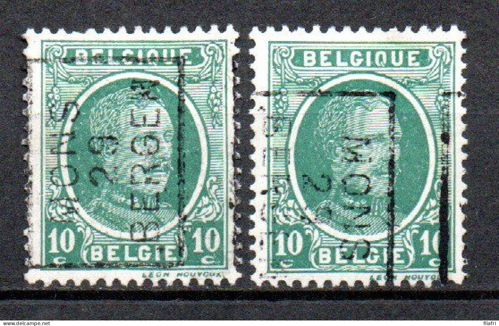 4734 Voorafstempeling Op Nr 194 - MONS 29 BERGEN - Positie A & B - Rollo De Sellos 1920-29