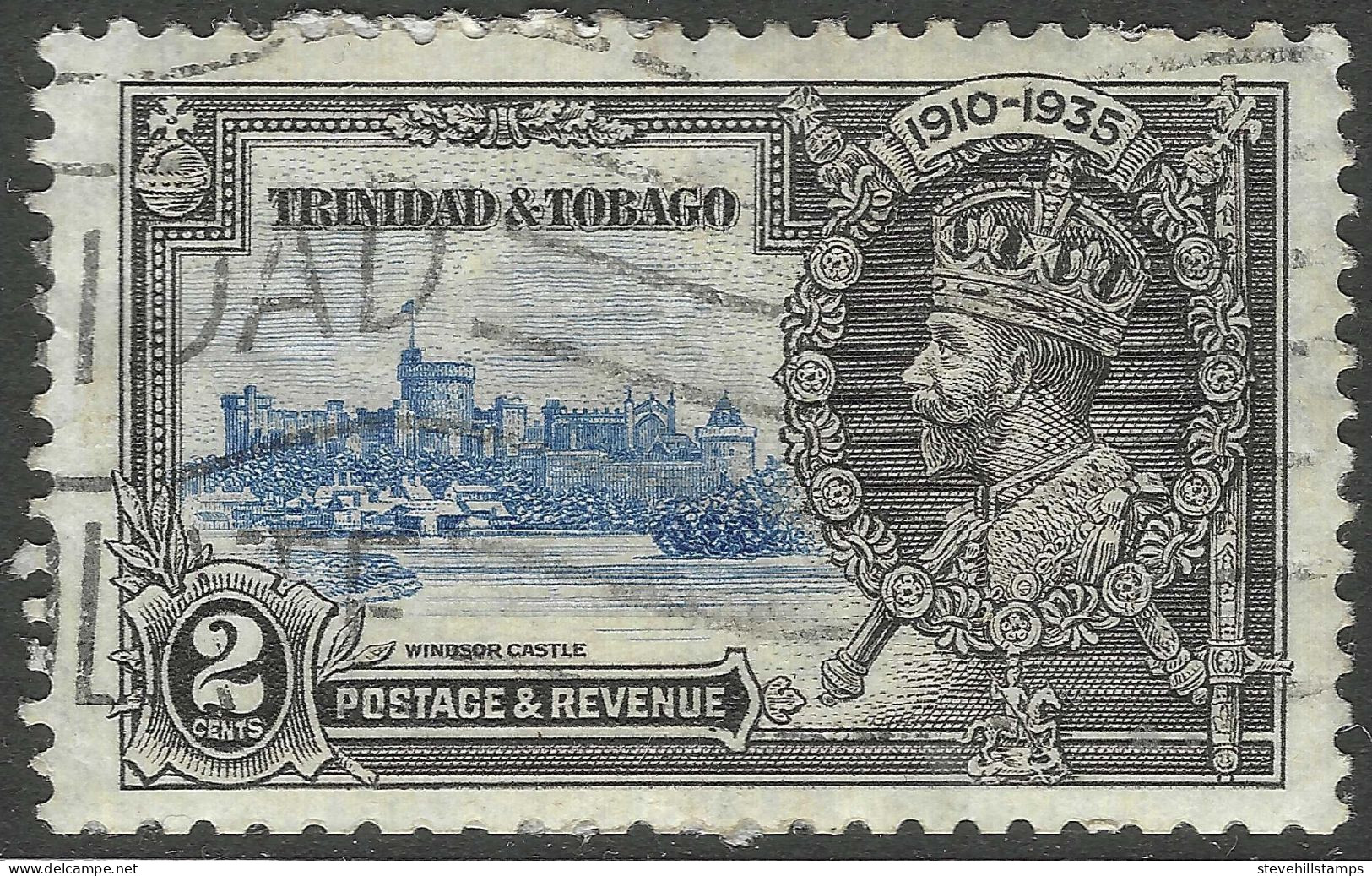 Trinidad & Tobago. 1935 KGV Silver Jubilee. 2c Used. SG 239. M4037 - Trinidad & Tobago (...-1961)