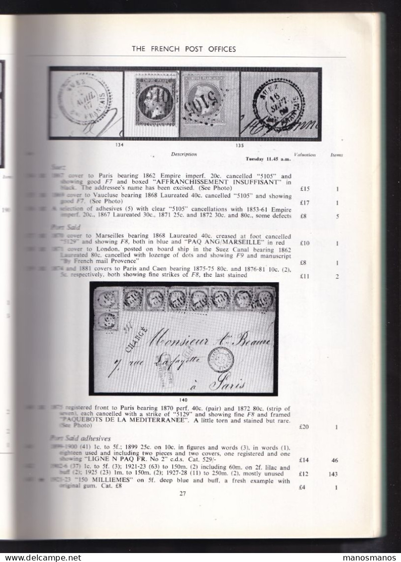 DDEE 930 -- EGYPT Exceptional Collection Dr. William Byam - Auction Catalogue 126 Pg - Robson Lowe London 1961 - Auktionskataloge