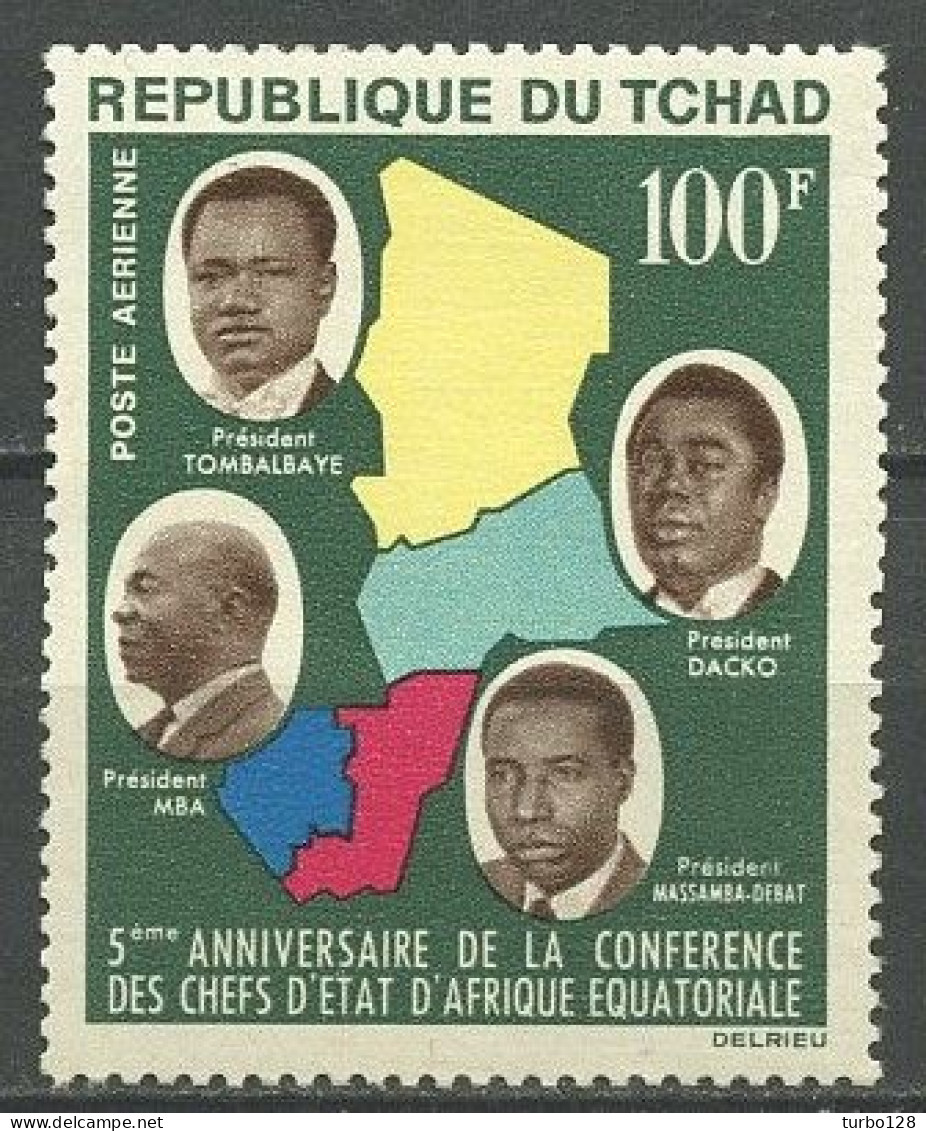 TCHAD 1964 PA N° 16 ** Neuf MNH Superbe C 2.50 € Conférence Des Chefs D'Etat D'Afrique Equatoriale - Tsjaad (1960-...)