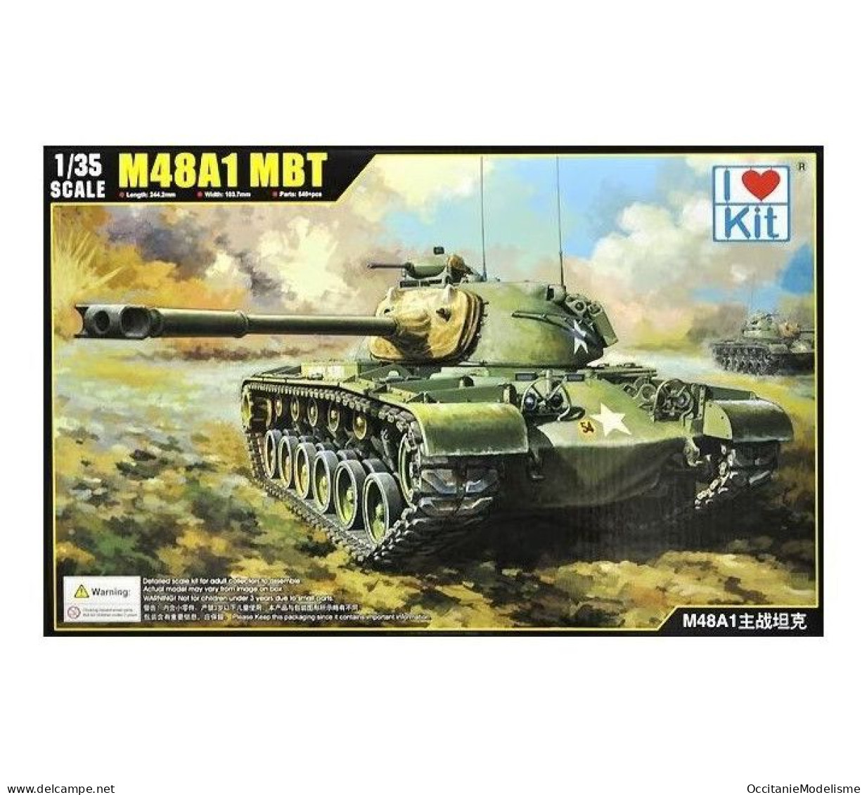 I Love Kit - Char M48A1 MBT Patton Maquette Kit Plastique Réf. 63531 Neuf NBO 1/35 - Militaire Voertuigen