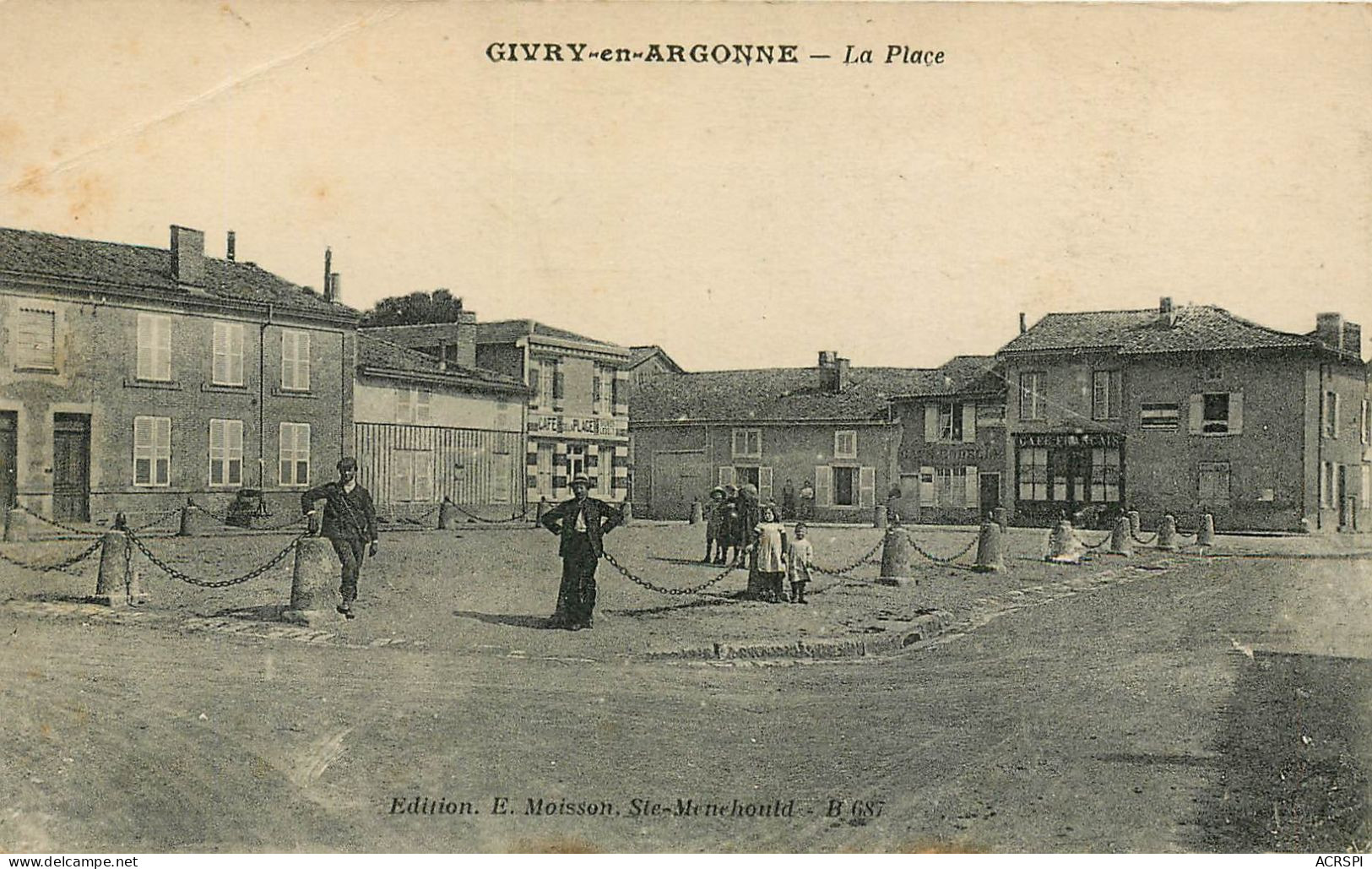  MARNE GIVRY EN ARGONNE LA PLACE(scan Recto-verso) KEVREN0548 - Givry En Argonne