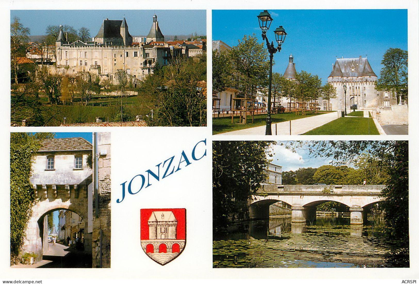  CHARENTE MARITIME JONZAC CHATEAU RENAISSANCE PORTE DE VILLE PONT SUR LE SEUGNE (scan Recto-verso) KEVREN0544 - Jonzac