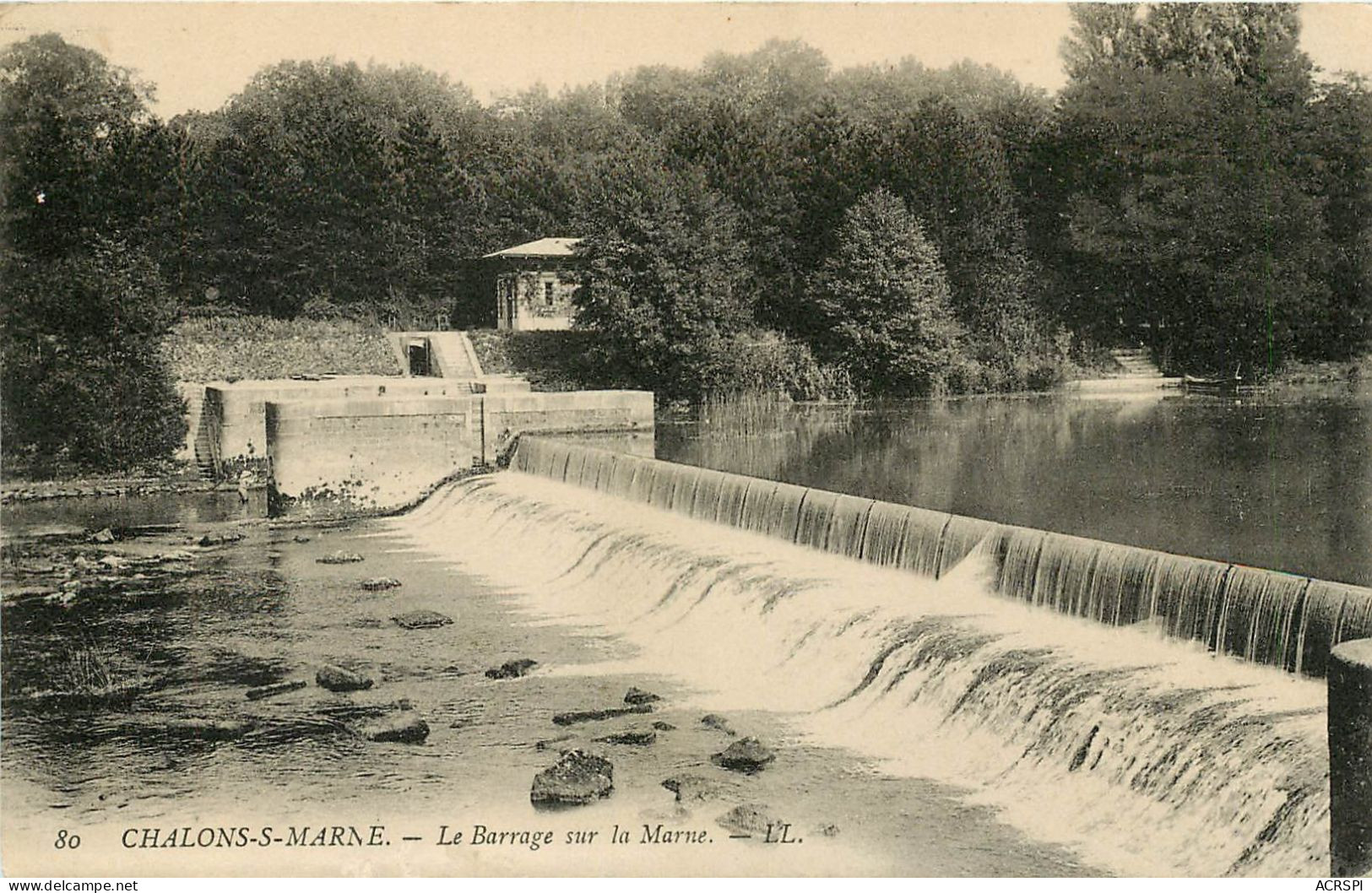 MARNE CHALONS SUR MARNE LE BARRAGE SUR LA MARNE(scan Recto-verso) KEVREN0529 - Châtillon-sur-Marne