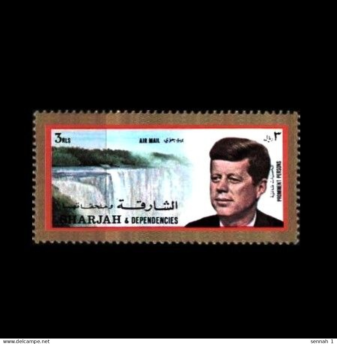 Sharjah: 'John F. Kennedy – Niagara Falls [Niagarafälle – Wasserfall – Waterfalls], 1972', Mi 901A ** - Kennedy (John F.)