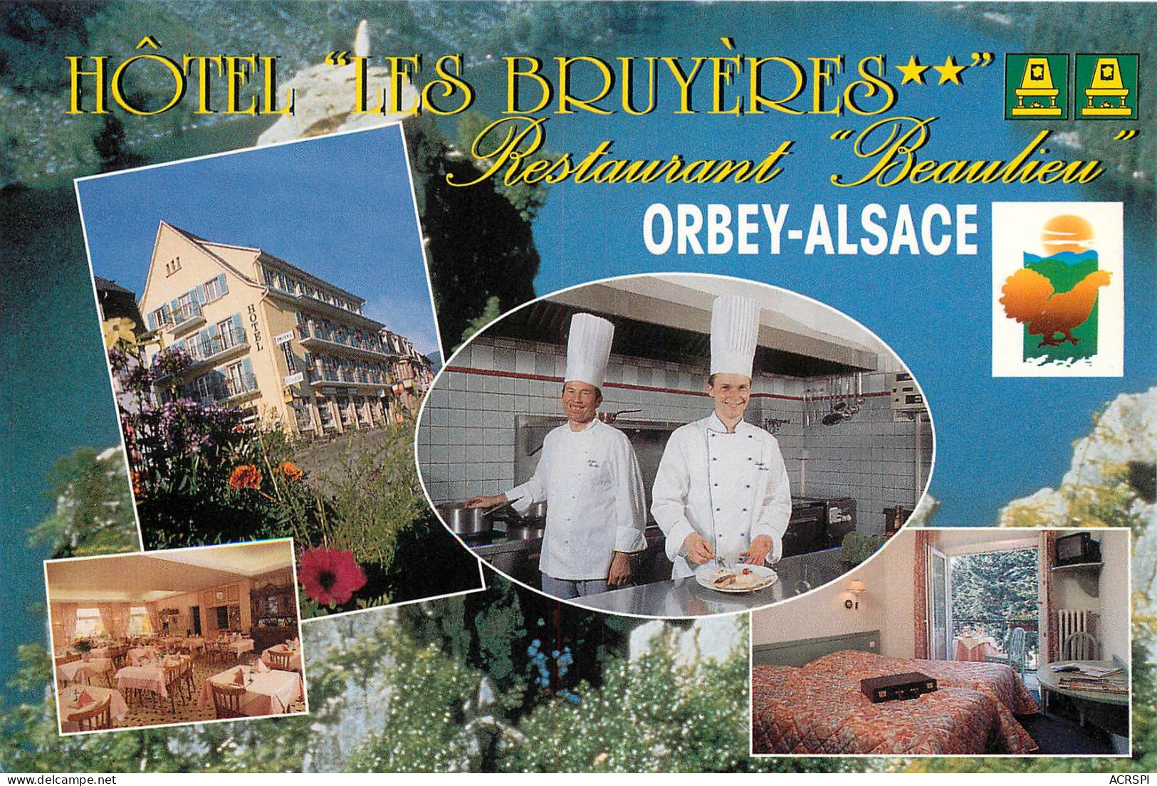 HAUT RHIN ORBEY HOTEL LES BRUYERES RESTAURANT BEAU LIEU (scan Recto-verso) KEVREN0580 - Orbey