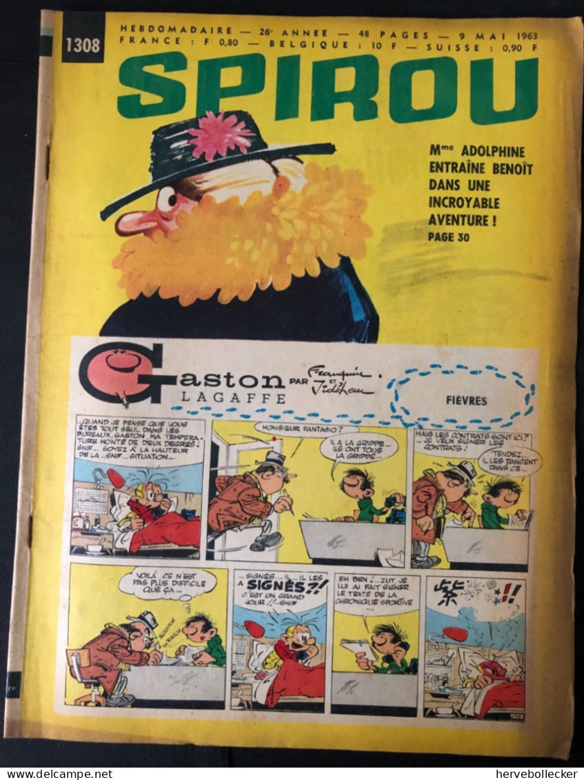 Spirou Hebdomadaire N° 1308 - 1963 - Spirou Magazine