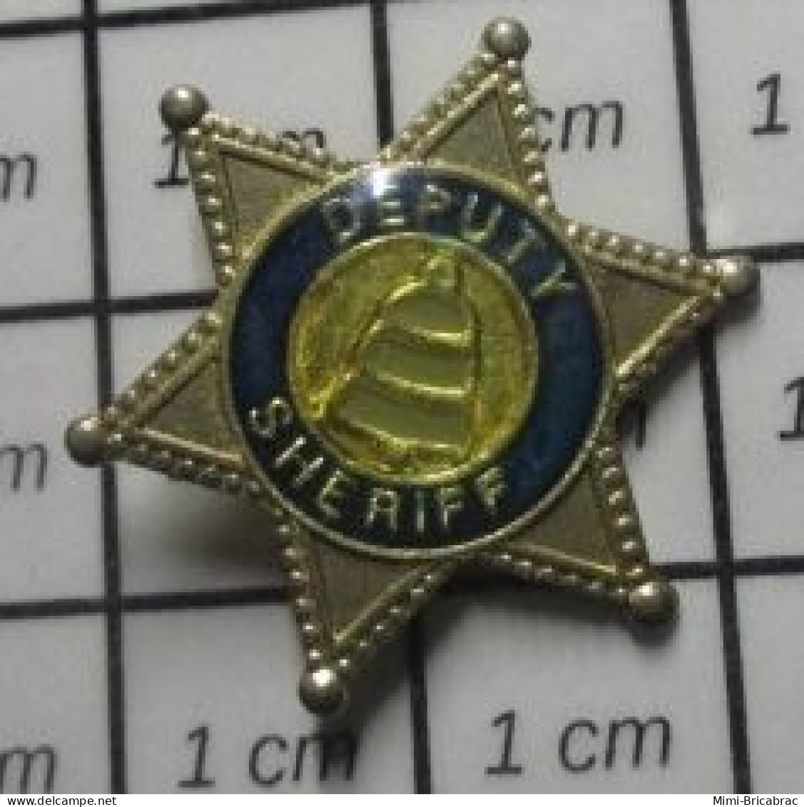 316A Pin's Pins / Beau Et Rare : POLICE / ETOILE DE DAVID DEPUTY SHERIFF - Polizei