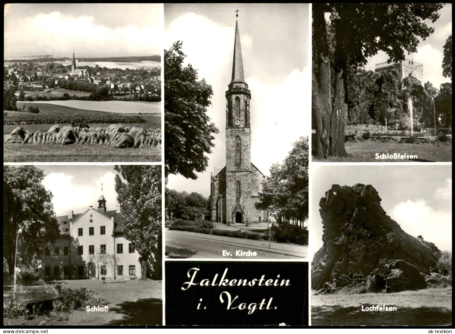 Falkenstein (Vogtland) DDR Mehrbildkarte  Kirche, Loch-Felsen 1988/1986 Foto - Falkenstein (Vogtland)