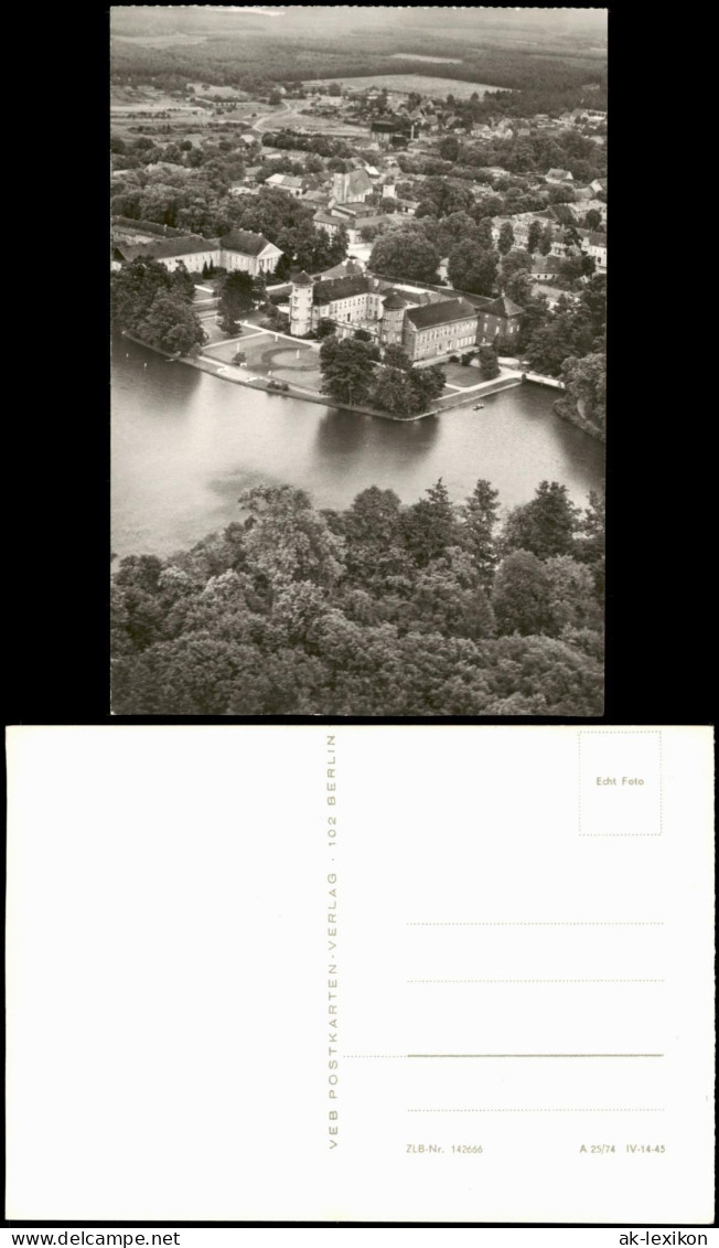 Ansichtskarte Rheinsberg Schloss Luftaufnahme DDR Postkarte 1974 - Rheinsberg