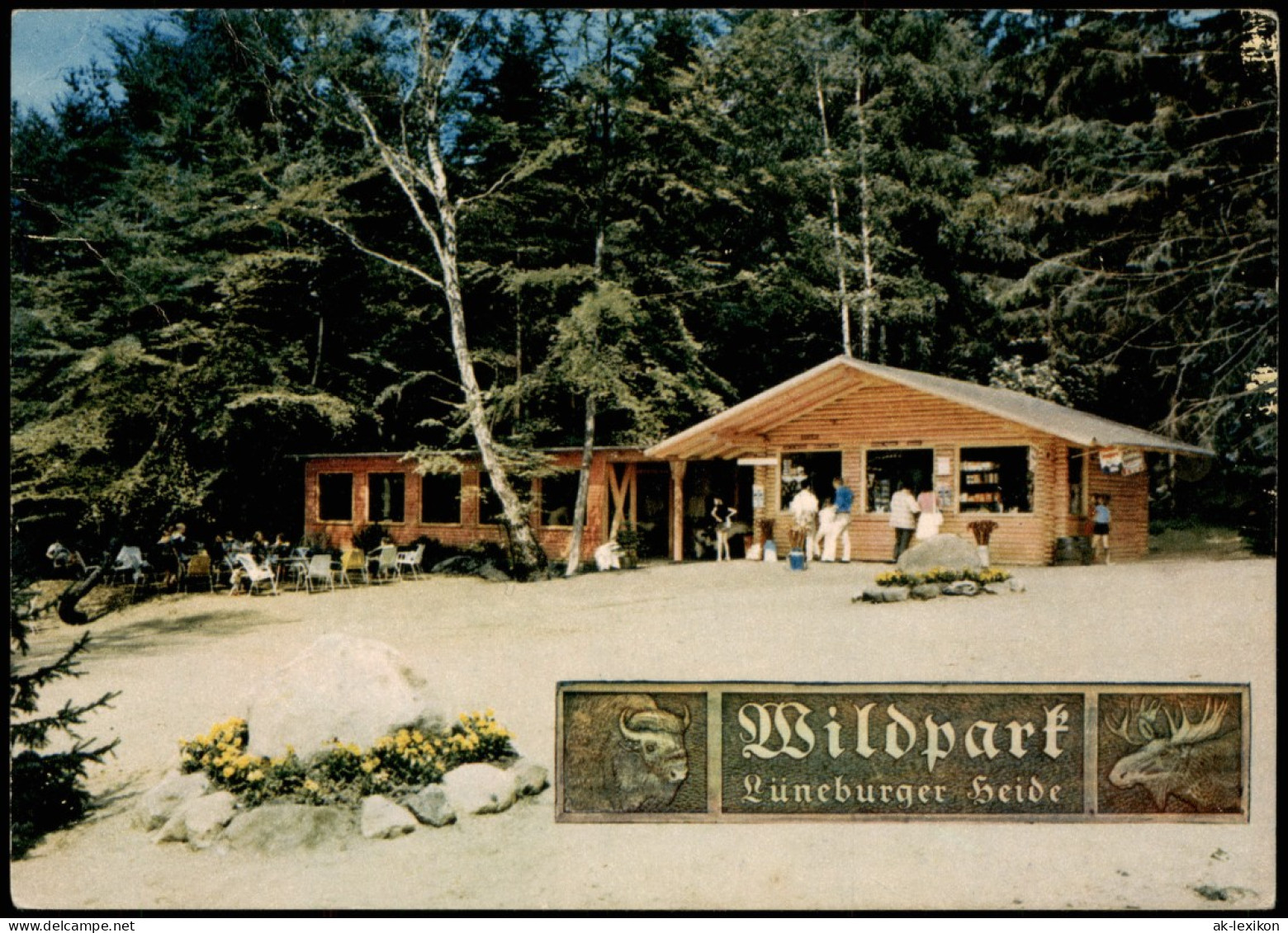 Ansichtskarte .Niedersachsen Blockhütte Im Wildpark Lüneburger Heide 1973 - Lüneburger Heide