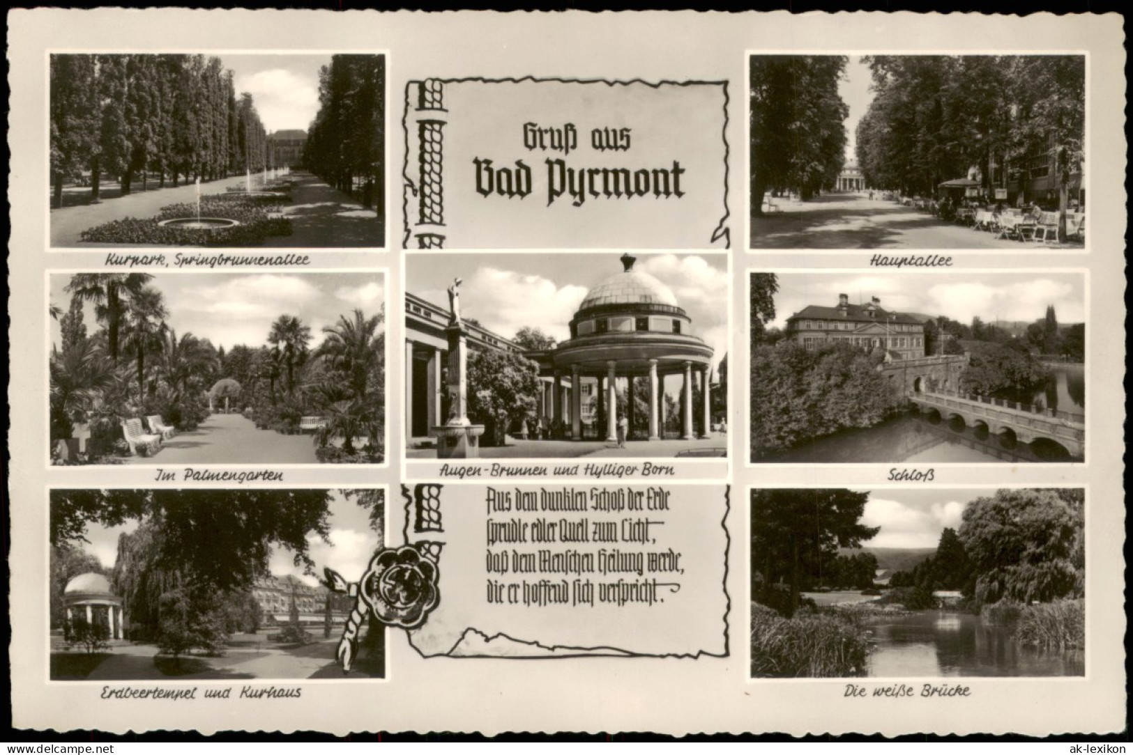 Ansichtskarte Bad Pyrmont Mehrbild AK: Palmengarten, Schloß Uvm 1969 - Bad Pyrmont