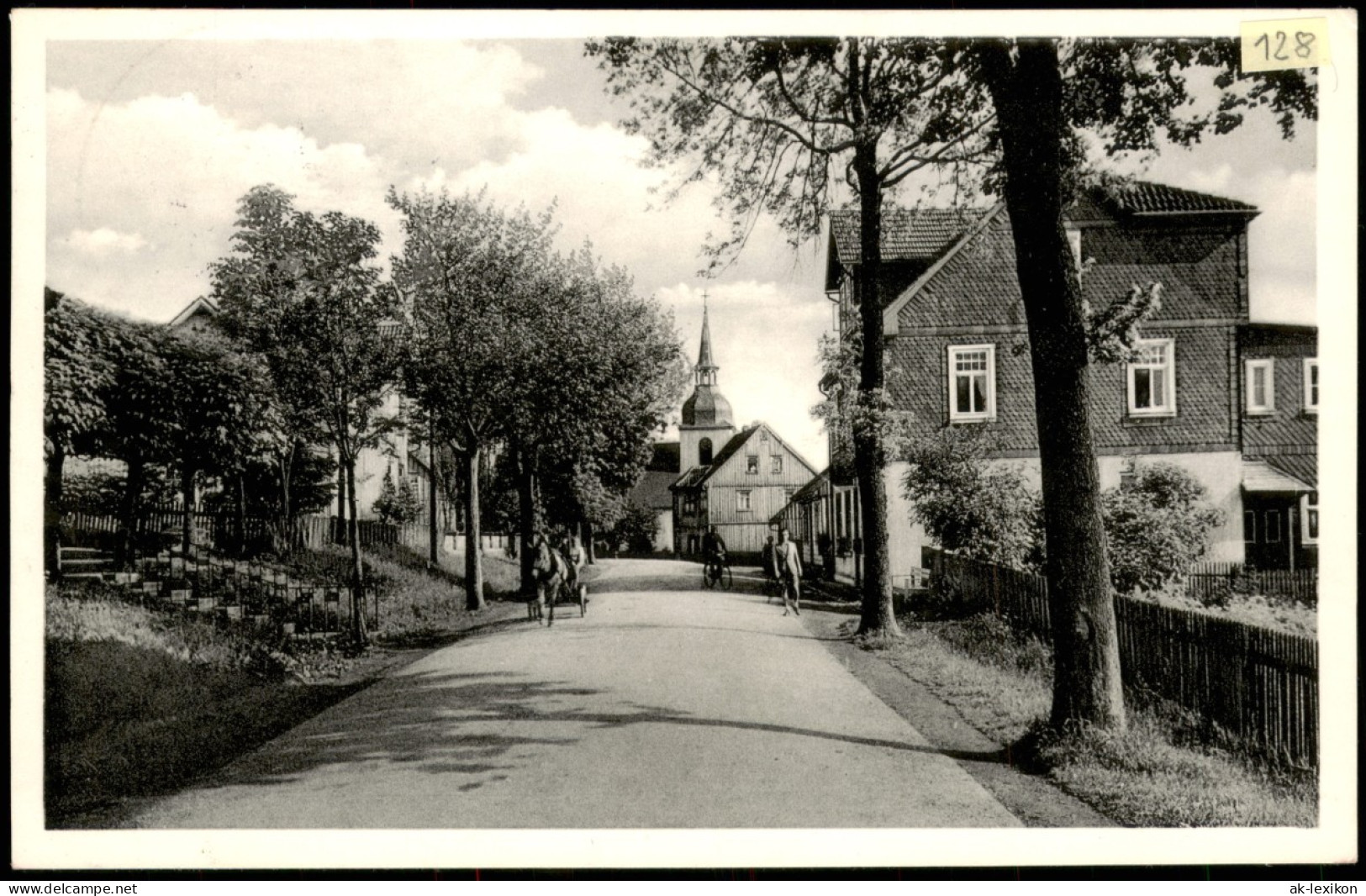 Ansichtskarte Hohegeiß-Braunlage Straßenpartie 1953 - Braunlage