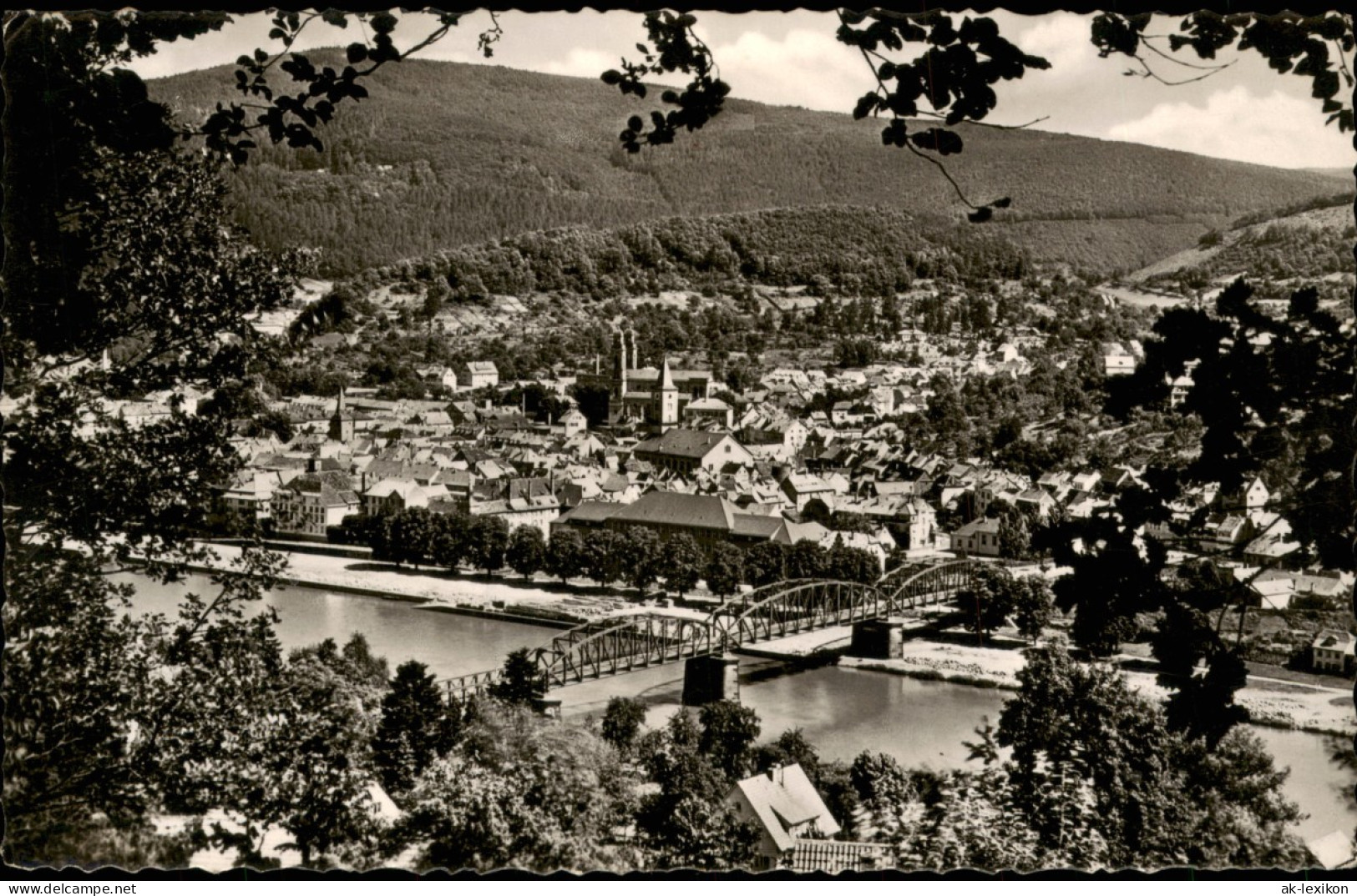 Ansichtskarte Eberbach Stadt, Neckarbrücke 1956 - Eberbach