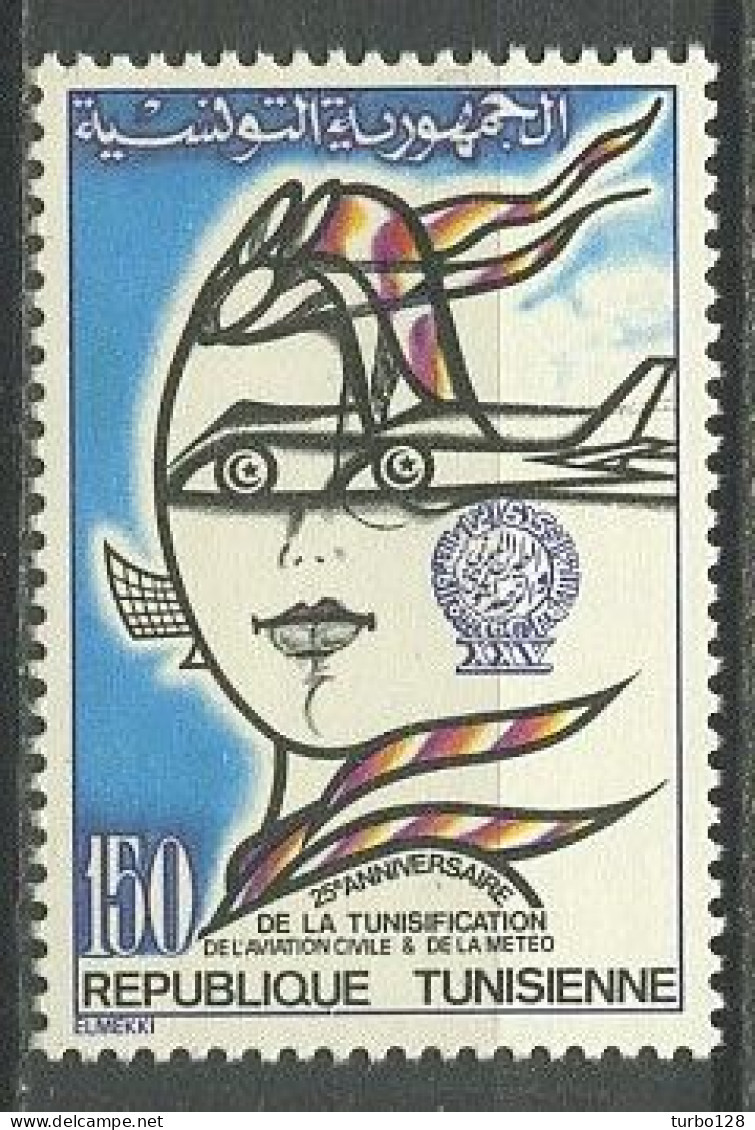 TUNISIE 1983 N° 1005 ** Neuf MNH Superbe C 0.90 € Tunisification De L'aviation Civile Avions Planes Météorolo - Tunisia (1956-...)