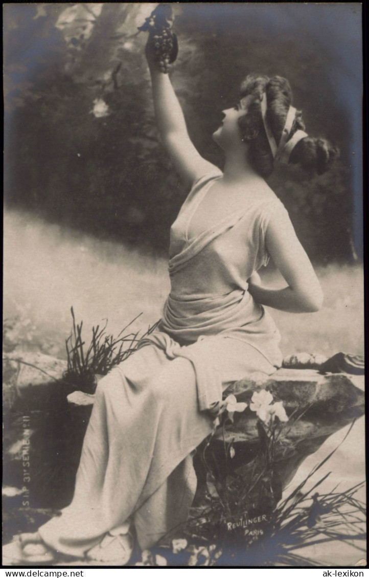 Frühe Fotokunst Fotomontage Frau Mädchen (Reutlinger Paris Serien-AK) 1900 - Unclassified