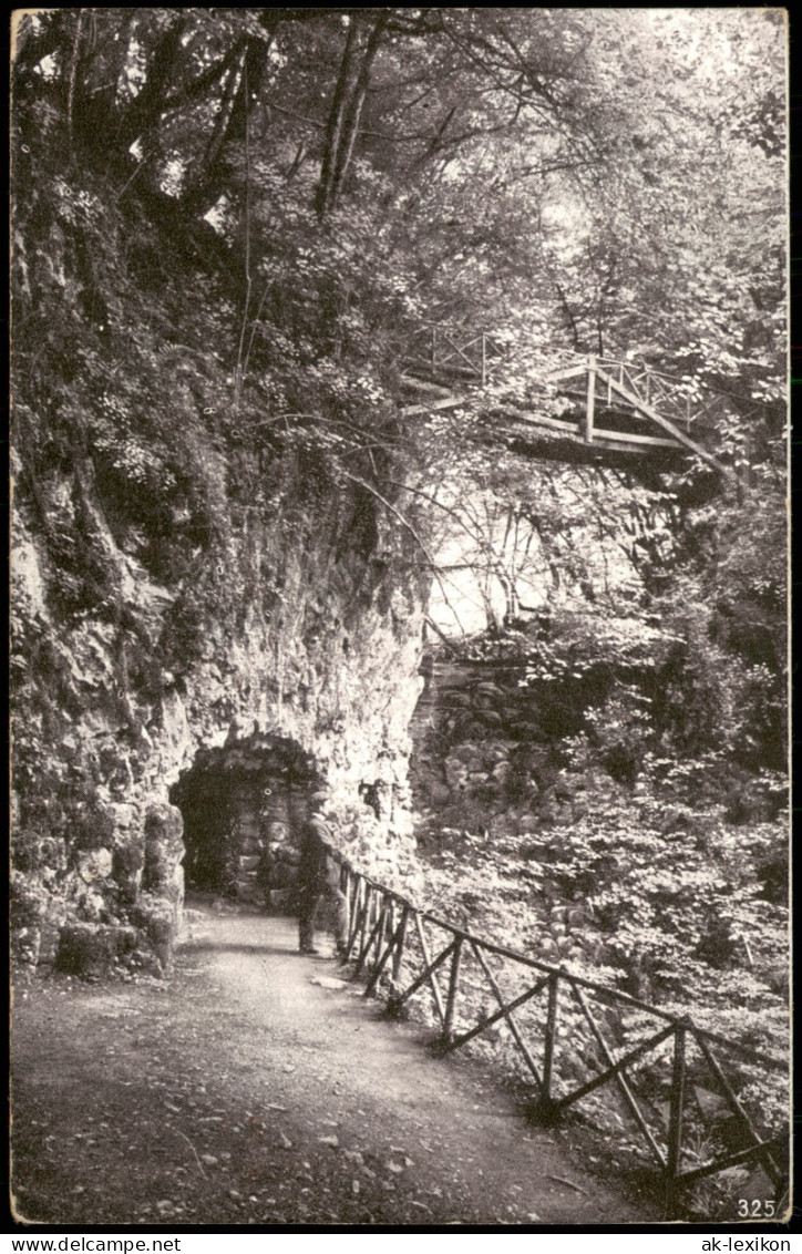 Ansichtskarte Bad Bertrich Ortsansicht Partie An Der Grotte 1909 - Bad Bertrich