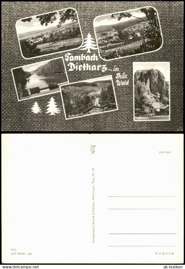 Tambach-Dietharz DDR Mehrbild-AK Mit Orts- Und Umland-Ansichten 1966 - Tambach-Dietharz