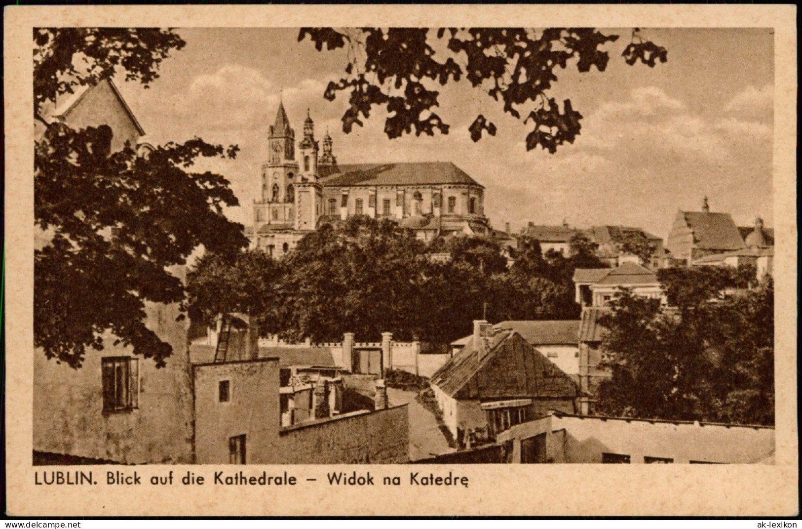Postcard Lublin Lublin Blick Auf Die Kathedrale 1928 - Poland