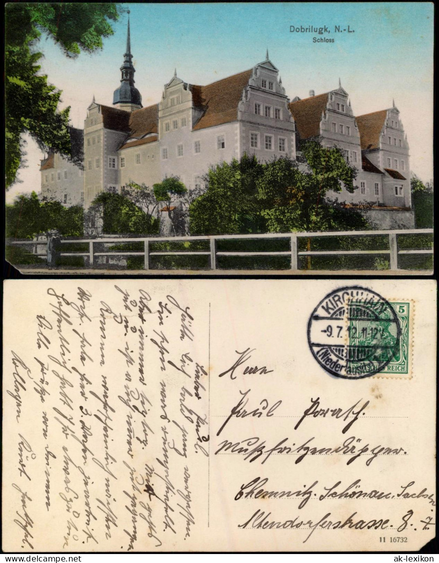 Ansichtskarte Doberlug-Kirchhain Dobrilugk Schloß - Colorierte AK 1912 - Doberlug-Kirchhain