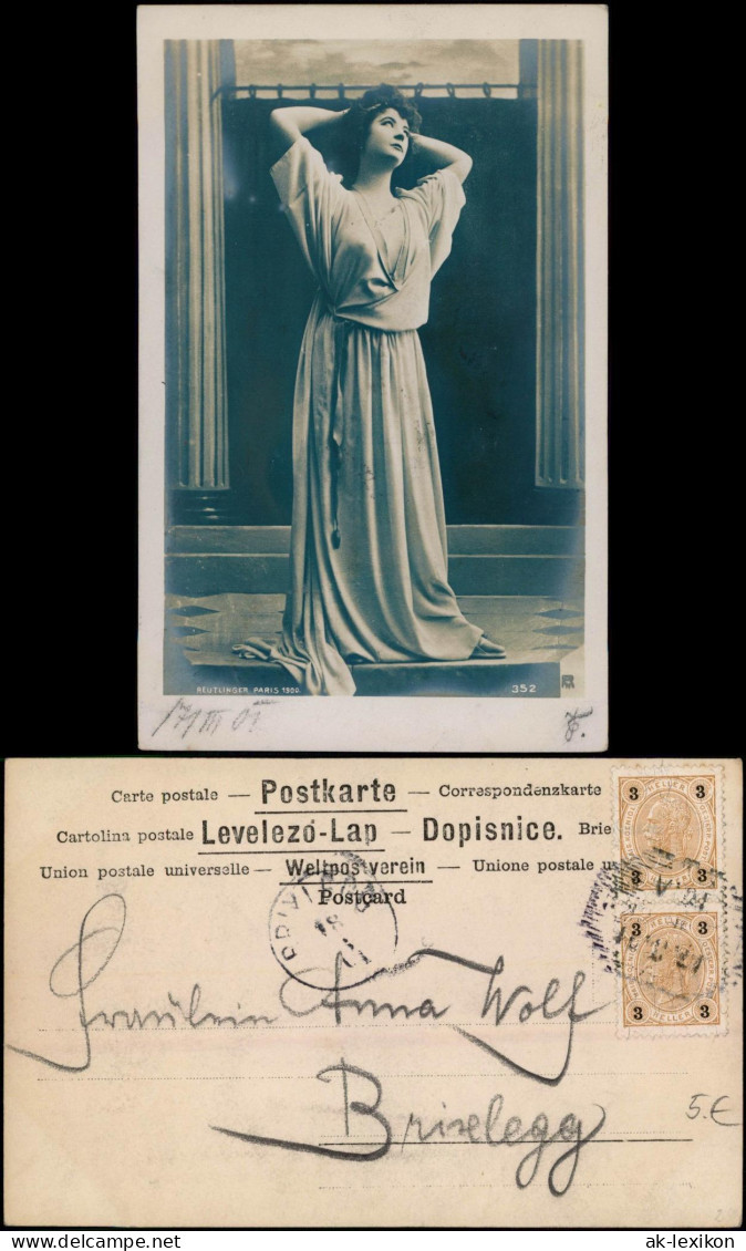 Frühe Fotokunst Fotomontage Frau Mädchen In Lasziver Pose 1900 - Unclassified