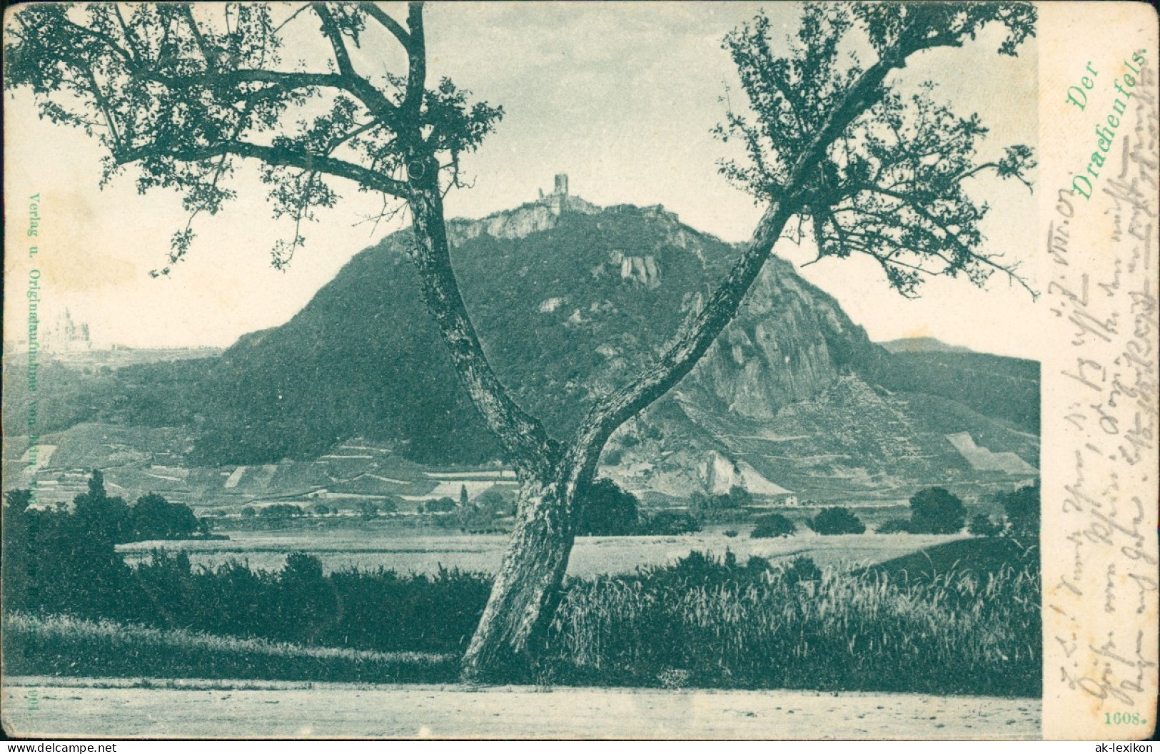 Ansichtskarte Königswinter Drachenfels Aus Der Ferne 1901 - Koenigswinter