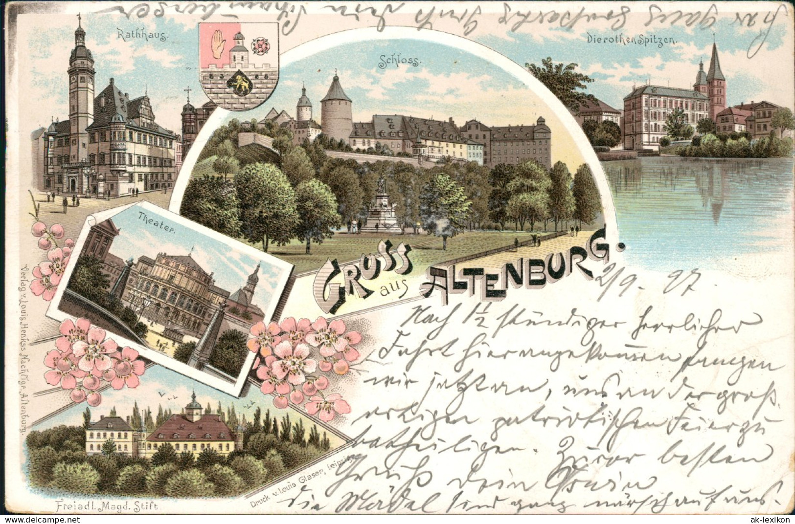 Ansichtskarte Litho AK Altenburg Rathaus, Schloss, Spitzen Gruss Aus 1897 - Altenburg