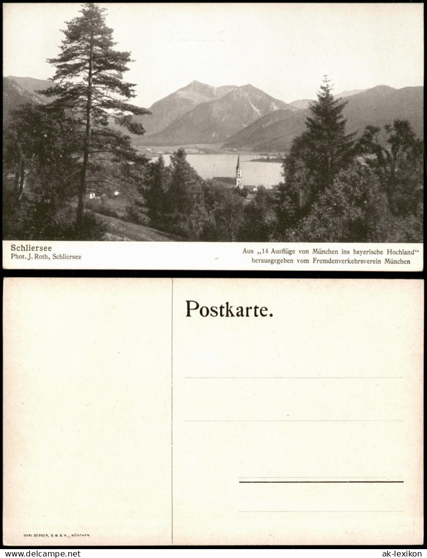 Ansichtskarte Schliersee Blick Auf Die Stadt 1922 - Schliersee