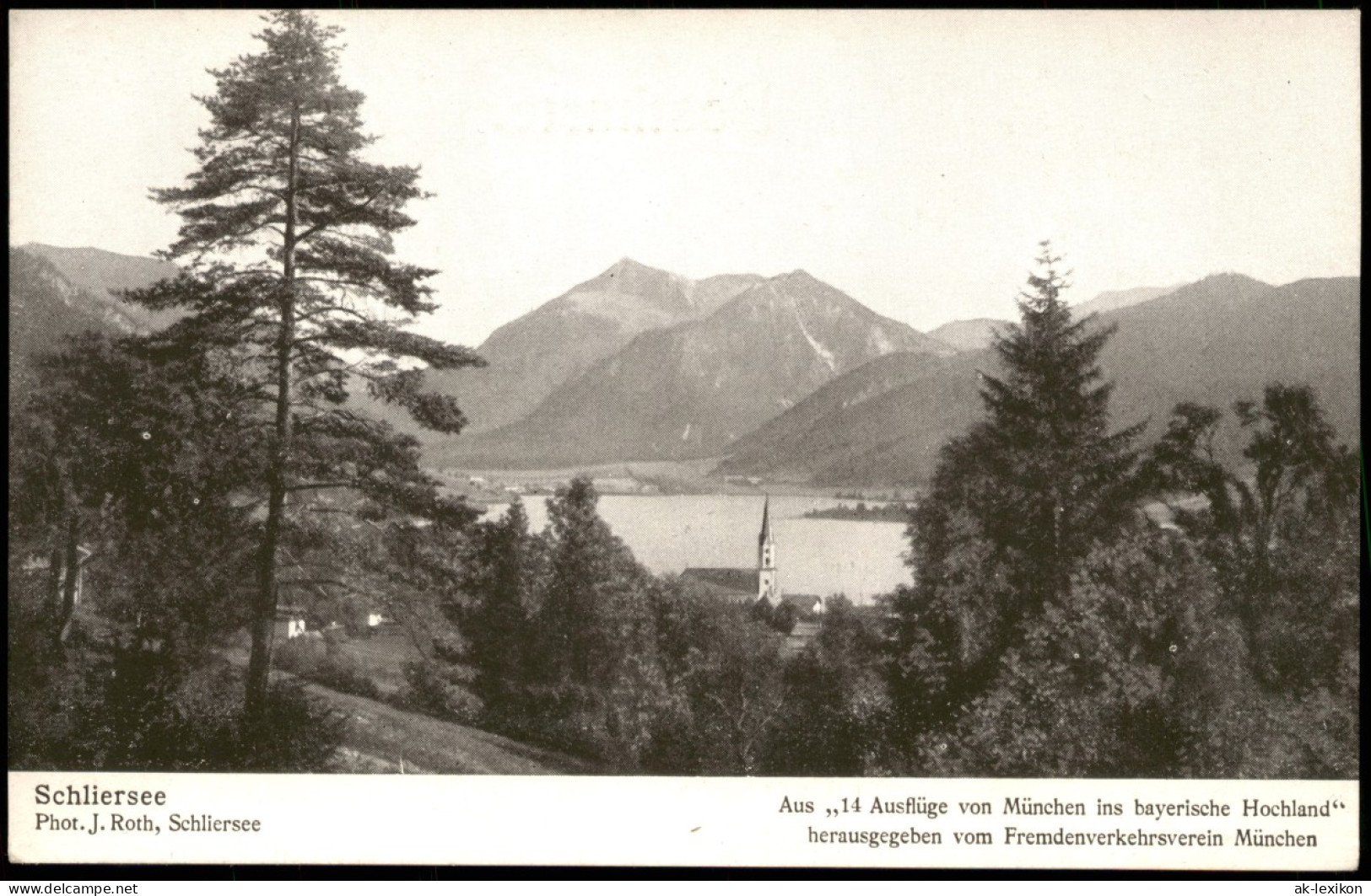 Ansichtskarte Schliersee Blick Auf Die Stadt 1922 - Schliersee