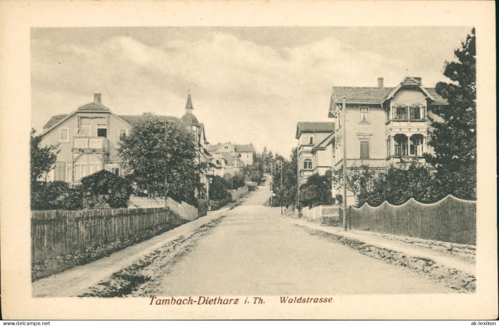 Ansichtskarte Tambach-Dietharz Waldstrasse. 1924 - Tambach-Dietharz